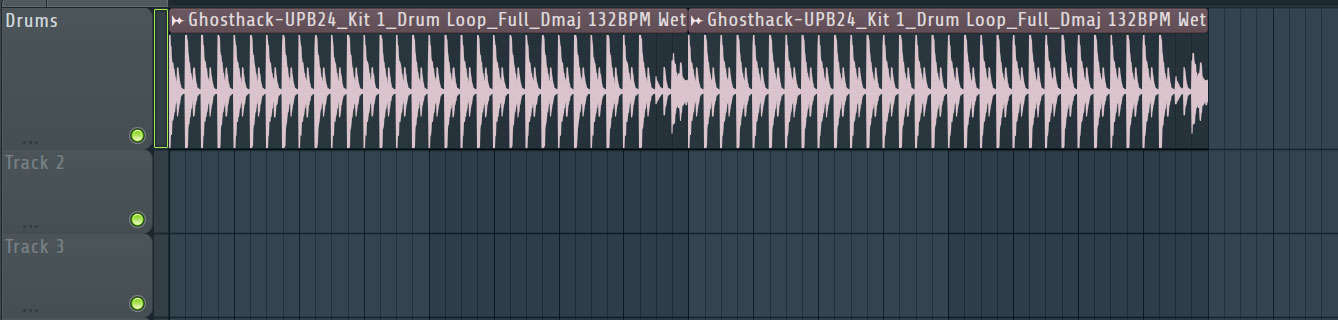 Drop a drum loop into your timeline