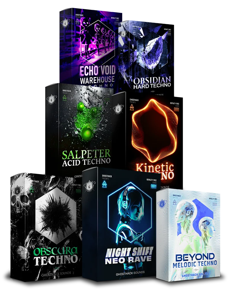 7 Genre-Centered Techno Packs for Warehouse, Hard, Acid, Hypnotic, Melodic and Neo Rave Techno
